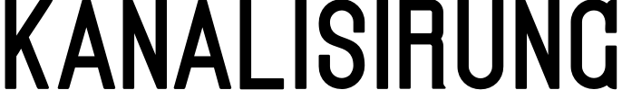 Kanalisirung Font preview