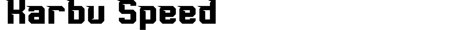 Karbu Speed Font preview