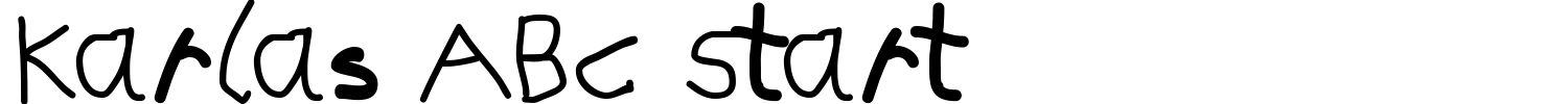 Karlas ABC Start Font preview