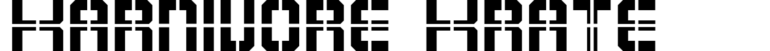 Karnivore Krate Font preview