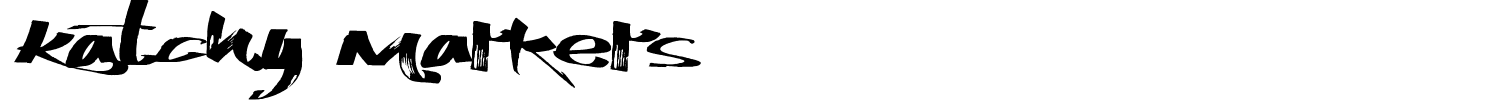 Katchy Markers Font preview