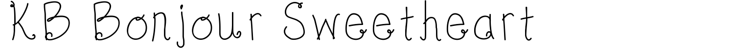 KB Bonjour Sweetheart Font preview