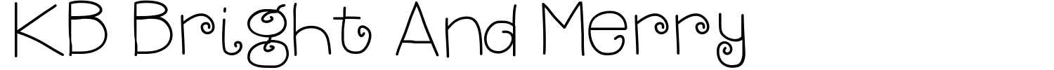 KB Bright And Merry Font preview
