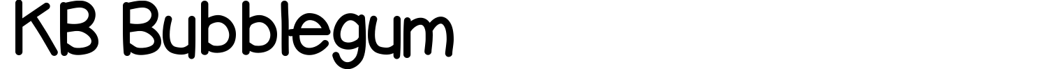 KB Bubblegum Font preview