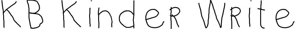 KB Kinder Write Font preview