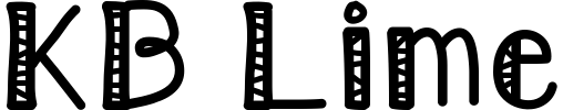 KB Lime Font preview