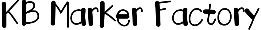 KB Marker Factory Font preview