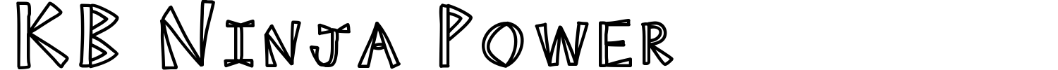 KB Ninja Power Font preview