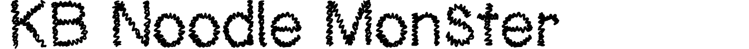 KB Noodle Monster Font preview