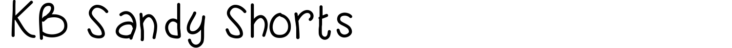 KB Sandy Shorts Font preview