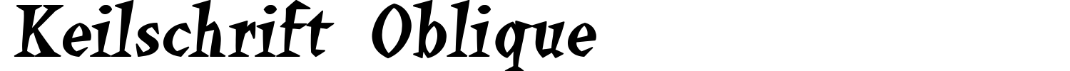 Keilschrift Oblique Font preview