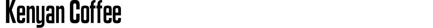 Kenyan Coffee Font preview