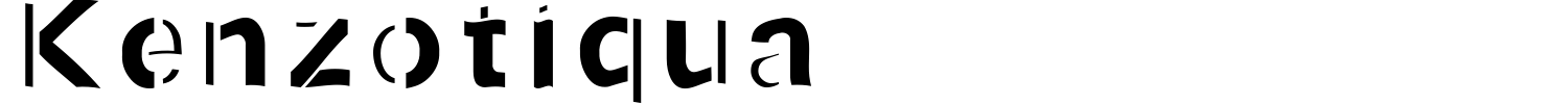 Kenzotiqua Font preview
