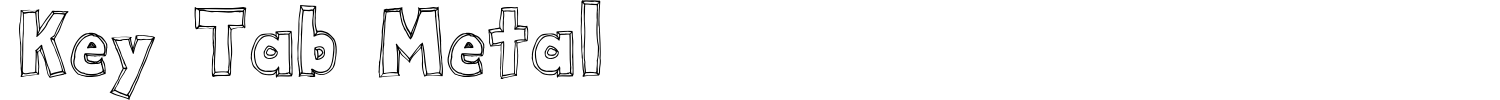 Key Tab Metal Font preview
