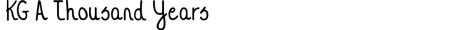 KG A Thousand Years Font preview