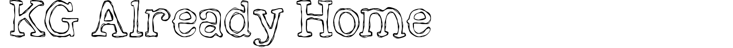 KG Already Home Font preview