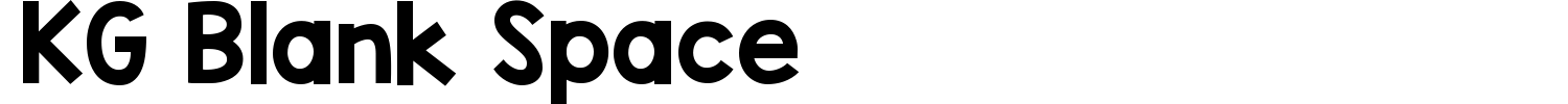 KG Blank Space Font preview