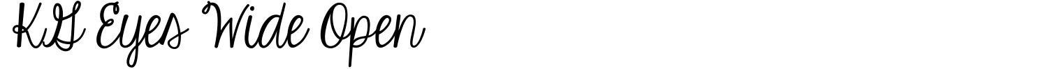 KG Eyes Wide Open Font preview