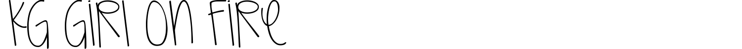 KG Girl On Fire Font preview