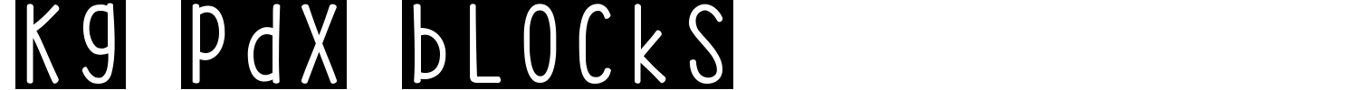 KG PDX Blocks Font preview