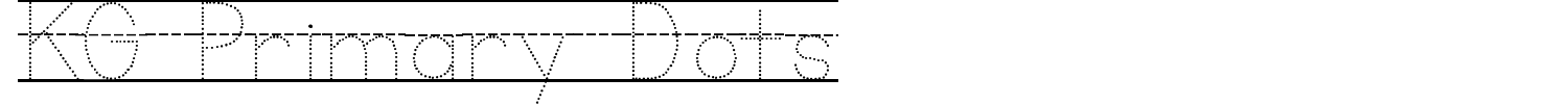 KG Primary Dots Font preview
