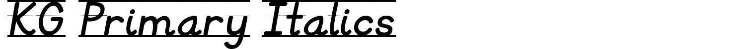KG Primary Italics Font preview