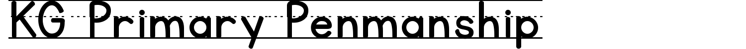 KG Primary Penmanship Font preview