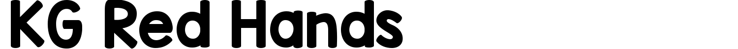 KG Red Hands Font preview