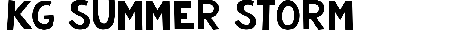 KG Summer Storm Font preview
