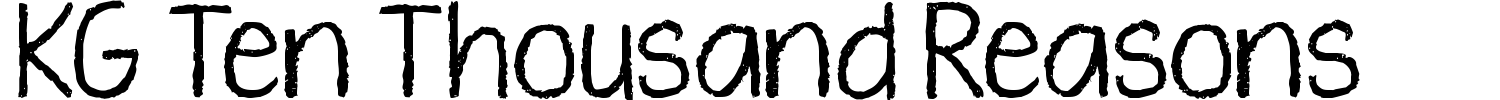 KG Ten Thousand Reasons Font preview
