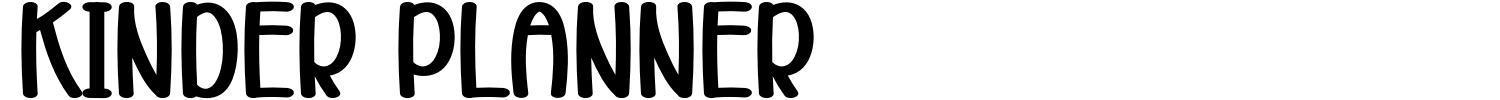 Kinder Planner Font preview