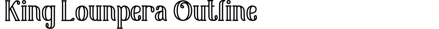 King Lounpera Outline Font preview