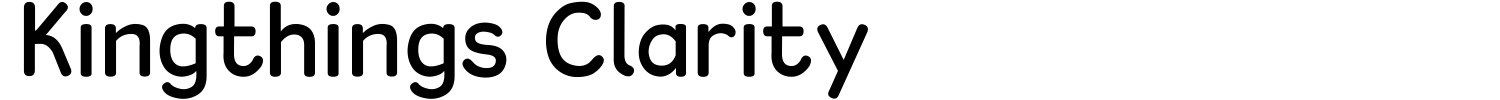Kingthings Clarity Font preview