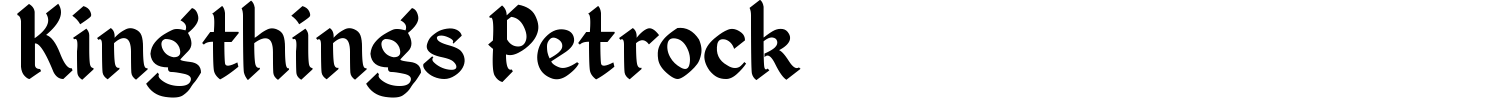 Kingthings Petrock Font preview