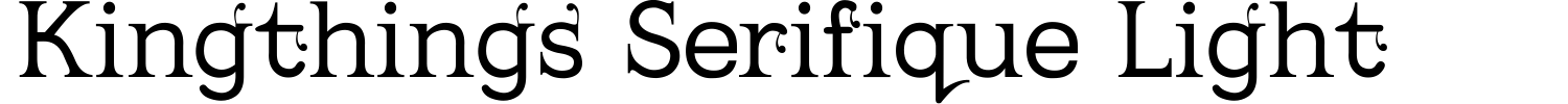 Kingthings Serifique Light Font preview