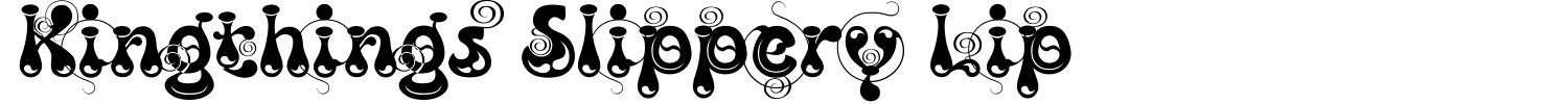 Kingthings Slippery Lip Font preview