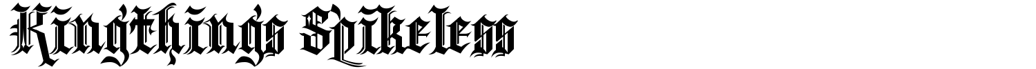 Kingthings Spikeless Font preview