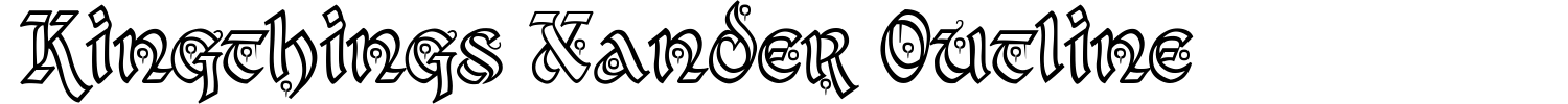 Kingthings Xander Outline Font preview