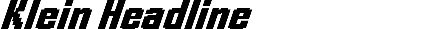 Klein Headline Font preview