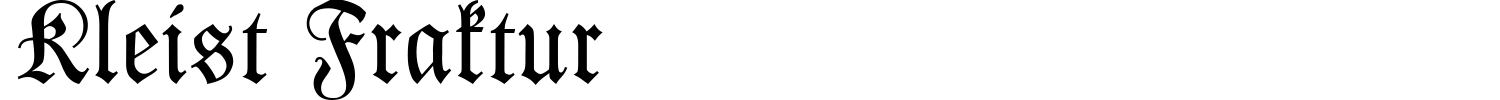 Kleist Fraktur Font preview