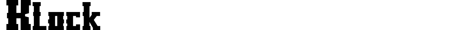 Klock Font preview