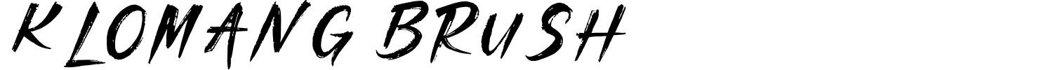Klomang Brush Font preview
