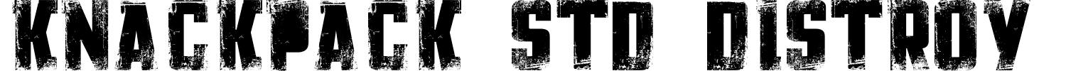Knackpack Std Distroy Font preview