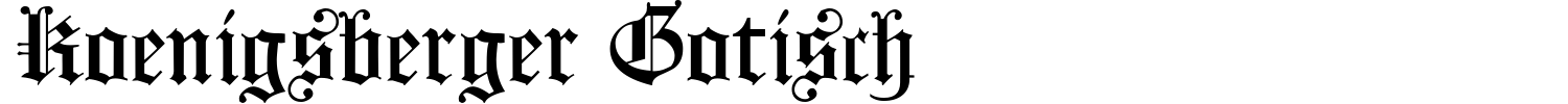 Koenigsberger Gotisch Font preview