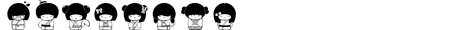 Kokeshi Kawaii Font preview