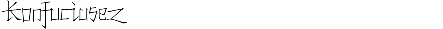 Konfuciusez Font preview
