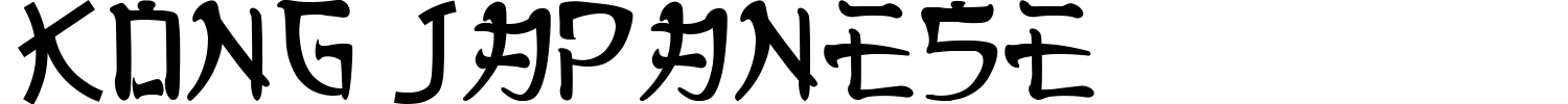Kong Japanese Font preview