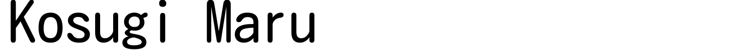 Kosugi Maru Font preview