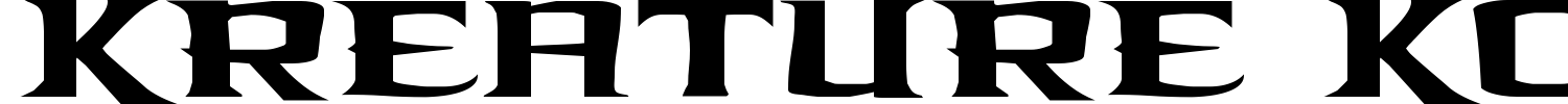 Kreature Kombat Font preview