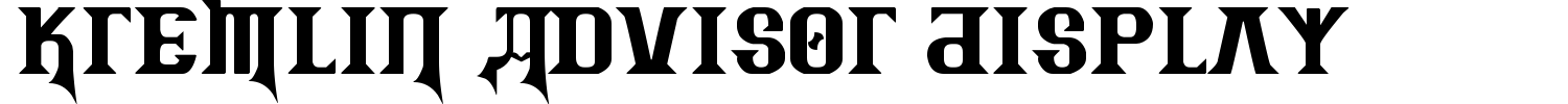 Kremlin Advisor Display Font preview